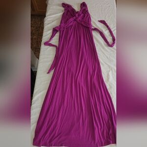 Motherhood Maternity Maxi Dress Magenta L